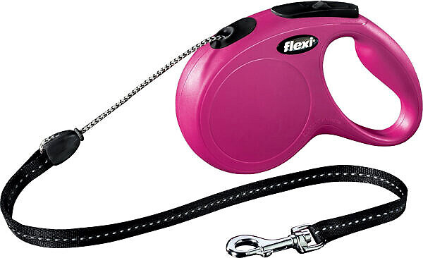 <strong>Flexi</strong> Lesa Flexi Classic, Snur, M: 5 m/20 kg, Roz, 11796 – Caini / La Plimbare / Lese Retractabile