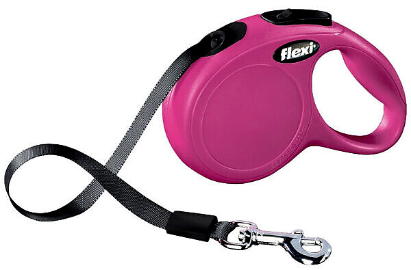 <strong>Flexi</strong> Lesa Flexi Classic, Banda, XS: 3 m/12 kg, Roz, 11826 – Caini / La Plimbare / Lese Retractabile