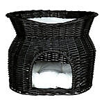 Culcus Din Rachita Cu Pat Deasupra, 54x43x37 cm, Negru, 2872
