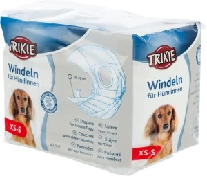 <strong>Trixie</strong> Scutece Pentru Caini Femele, XS-S: 20-28 cm, 12 buc, 23631 – Caini / Scutece