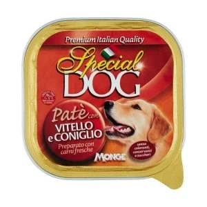 Monge Hrana Umeda Pentru Caini, Special Dog, Pate Cu Vitel Si Iepure, 300 g – hrană câini cu...
