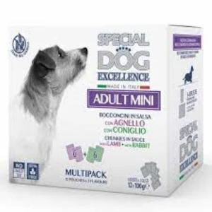 Monge Hrana Umeda Pentru Caini, Special Dog Excellence, Adult Mini, Miel/Iepure, 12×100 g –...