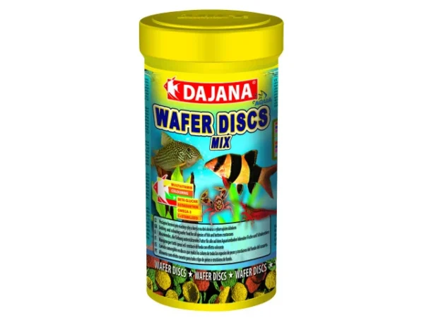 <strong title="Dajana Pet Wafer Discs Mix, 250 ml/100 g, – wafers pentru pești de apă sărată, hrană pești ușor digerabilă, Hrana pentru pești, wafers pentru pești cu conținut ridicat de fibre">Dajana Pet Wafer Discs Mix, 250 ml/100 g, – wafers pentru pești de apă sărată, hrană pești ușor...</strong>