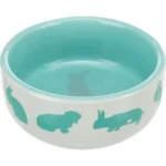 Castron Ceramic Pentru Iepuri, 250 ml/ 11 cm, Diferite Culori, 60733